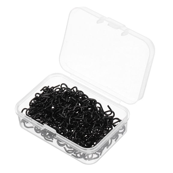 WRITWAA 150Pcs Black Metal S Hooks Small Sturdy Iron Hooks for Hanging Ornaments Crafts Home Use
