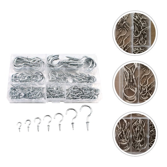 WRITWAA 150Pcs Heavy Duty Ceiling Hooks in White Zinc for Hanging Towels and Saving Space Indoor Outdoor