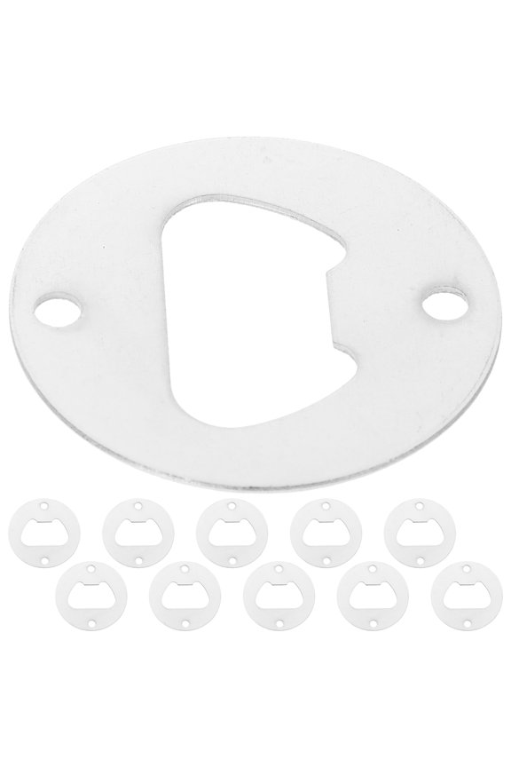 15Pcs Iron Bottle Opener White Color for Removing Caps with Keychain Function