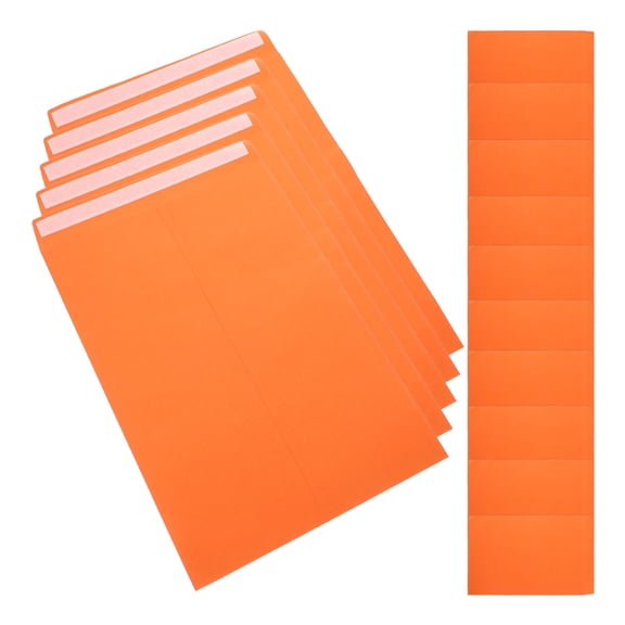WRITWAA Thickened Self-Adhesive Envelopes Creative Storage Bags Orange for Mailing 15Pcs