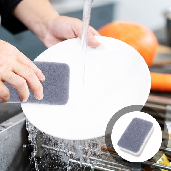 WRITWAA Assorted Color Sponge Scouring Pads for Kitchen Dishwashing, Reusable, Comfortable Grip, 15 Pieces