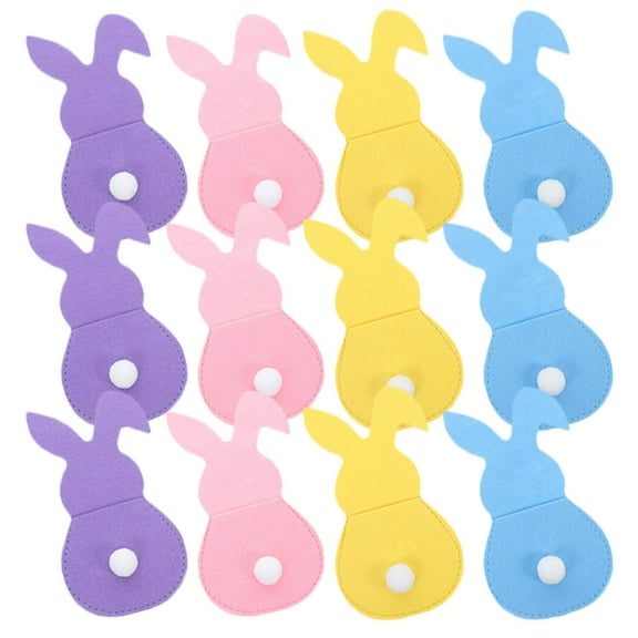 WRITWAA 16 Pcs Silverware Sleeves Felt Cutlery Holder Pouch For Easter Party Decorations