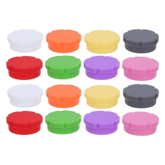 WRITWAA 16Pcs Vial Protector Caps Reusable Seal Cover for 5Ml Glass Bottles with Leakproof Design