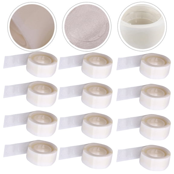 WRITWAA 18 Rolls of Transparent Circular Sticker Self-adhesive Latex Firm Adhesion for Home Use