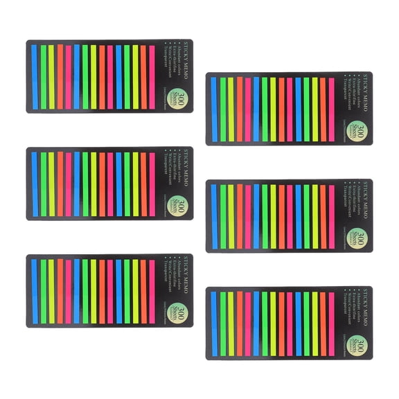 WRITWAA 1800 Pcs Sticky Flags, Multicolor Strip Page Markers, Writable Index Tabs for Journals, Books, Office and School
