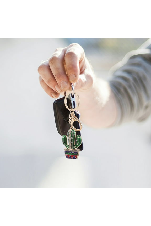 Funny Key Decoration Cactus Keychain Metal Multi 1Pack
