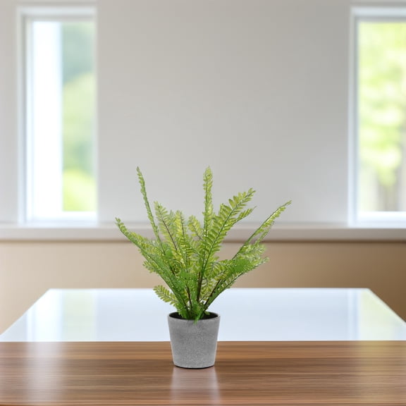 WRITWAA 1Pack Faux Plants Artificial Fern Potted Bonsai Decoration Realistic Design for Office Balcony Garden