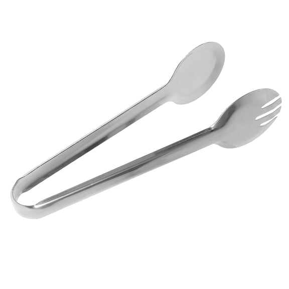 CTIRCHIU 1Pc One Piece Molding Stainless Steel Kitchen Tongs for Bread Steak and Pasta Serving