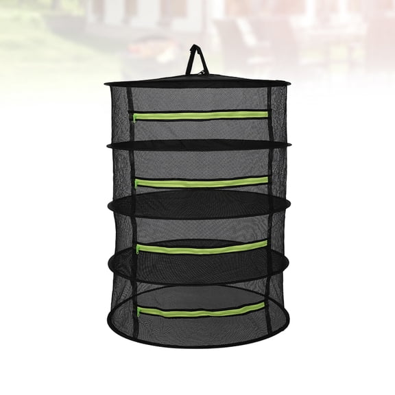 WRITWAA 1-Pack Black Mesh Drying Net Breathable Hanging Net for Flowers Herbs Outdoor Use Garden