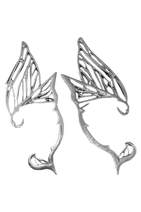 1Pair Butterfly Wing Ear Cuff Clip on Earrings Non Piercing Elegant Ear Jewelry