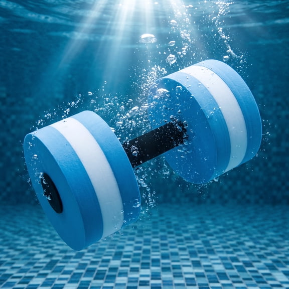 WRITWAA Water Barbell for Pool Exercise, Aquatic Fitness, Low-Impact Resistance Training, Foam Dumbbell, Pool Workout, 1 Piece