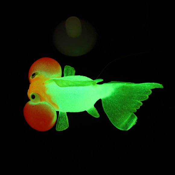 WRITWAA Fake Fish Aquarium Decor Aquarium Artificial Goldfish Yellow 1Pc