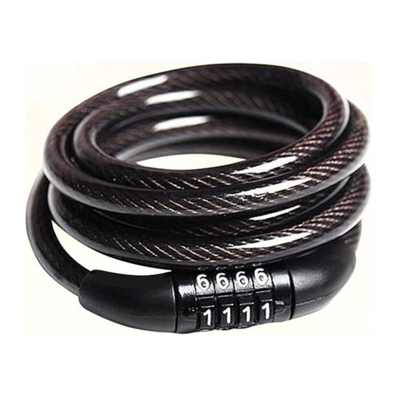 WRITWAA 1Pc Bike Padlock Black Keyless 4 Number Combo Lock for Secure Cycling Use