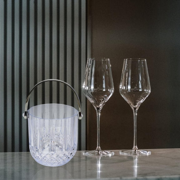 WRITWAA 1Pc Transparent Acrylic Ice Holder with High Capacity for Convenient Use