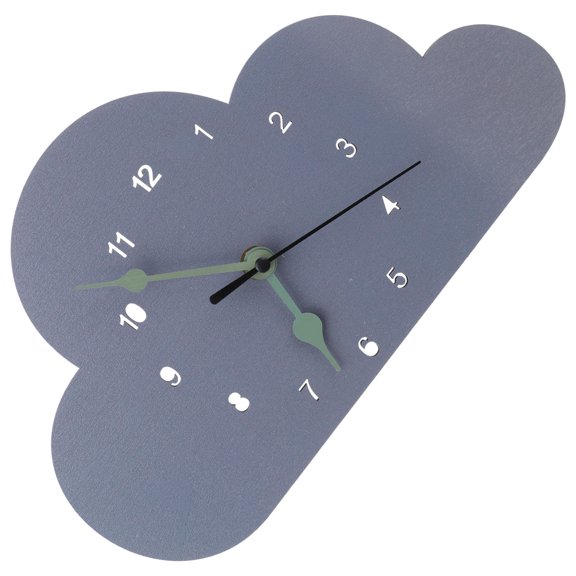 WRITWAA Cloud-Shaped Clock Light Grey Nordic-Style for Desktop and Bedroom Decoration