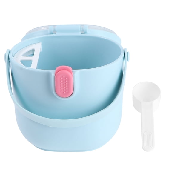 WRITWAA 1Pc Milk Powder Dispenser Blue Built in Scoop Separation Storage Box