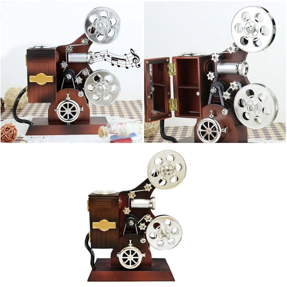 WRITWAA Elegant Desktop Music Box with Built-in Storage and Mirror, Plays Beautiful Melodies for Home or Office Decor
