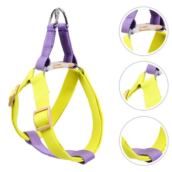 WRITWAA 1Pc Soft Purple Dog Harness Adjustable Chest Strap with D Ring for Secure Leash Attachment