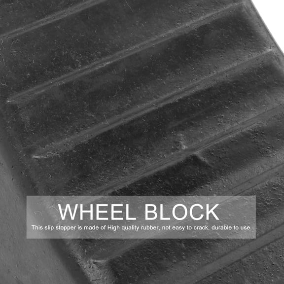 WRITWAA 1Pc Vehicle Wheel Chocks Black Rubber Tire Support Pads for Car Parking and Wheel Alignment