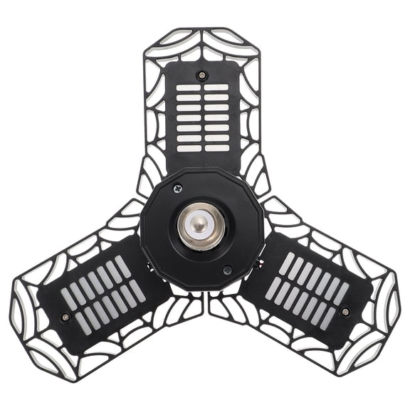 WRITWAA Deformable Folding Lamp Foldable Camping Light Plastic Black Garage Lighting 1Pcs