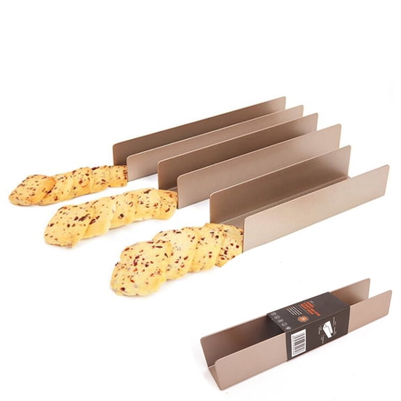 WRITWAA 1Pc Stainless Steel Cookie Cutters for Baking Light Brown Long Bar Shape