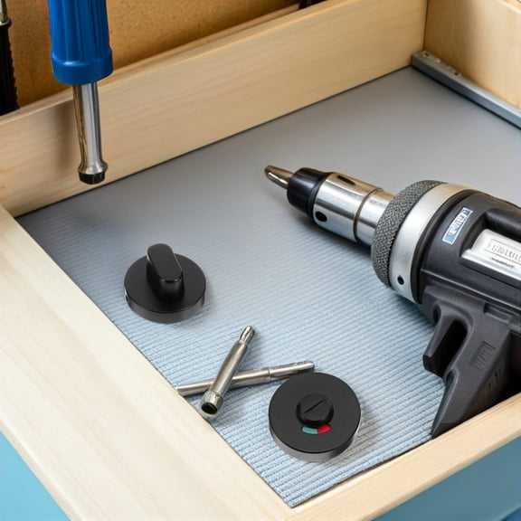 WRITWAA Bathroom Partition Lock Set with Easy Push-Turn Indicator Bolt for Enhanced Privacy and Secure Bathroom Stalls