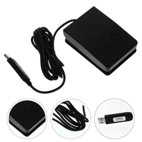 WRITWAA USB Foot Control Single Pedal for Computer Simulator with Multi Scene Use and Key Setting Software