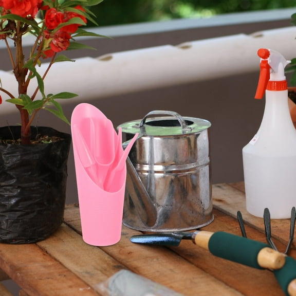 WRITWAA Hand Digging Garden Tools Gardening Tools Set Pink Plastic Soil Scoop 1 Set
