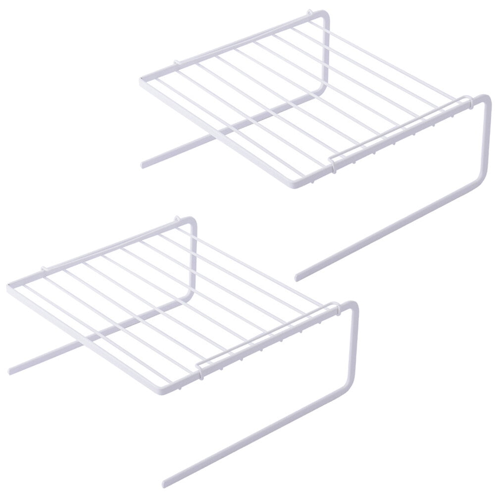 WRITWAA 1Set Pantry Racks And Shelves Storage Rack White 25X24.4Cm Iron ...