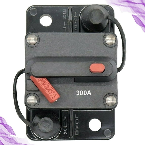 WRITWAA RV Fuse Panel Set in Black Zinc Alloy with Overload for Automotive and Marine Use