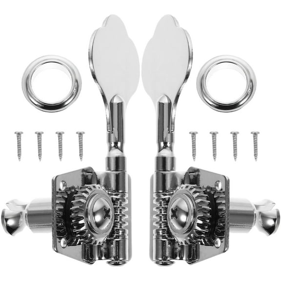 WRITWAA Metal Bass Guitar Machine Tuner Replacement Set for Electric Bass Guitar Strings