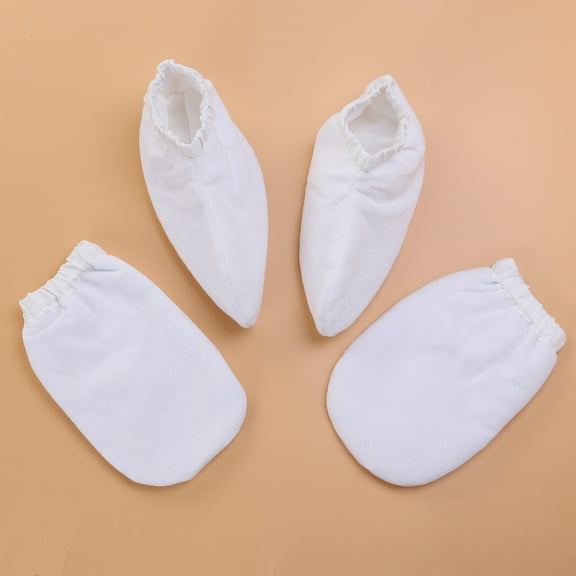 WRITWAA Foot Spa Cover Paraffin Wax Gloves White Snap Closure Maximize Heat Retention