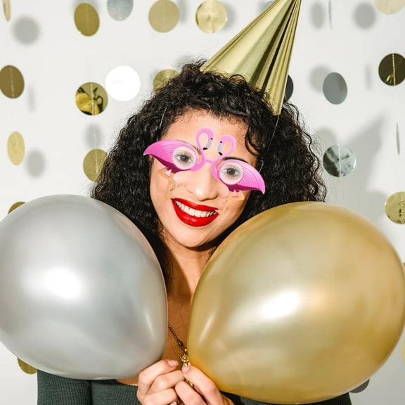 WRITWAA 2 Pairs Hawaii Party Favor Flamingo Shaped Rosy Color Plastic For Beach And Pool Parties