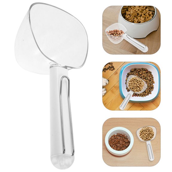 WRITWAA Pet Measuring Spoon ABS Stainless Steel Seal Clip Multiscene 2Pcs