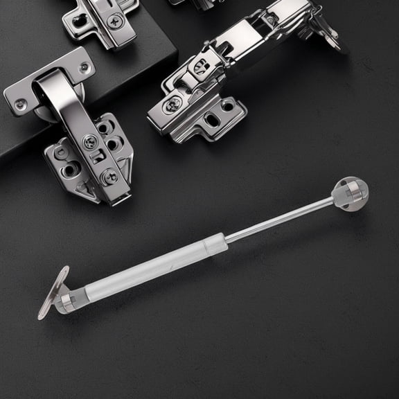 WRITWAA Hydraulic Cabinet Hinges with Copper Finish, Gas Spring Mechanism for Smooth Home Use