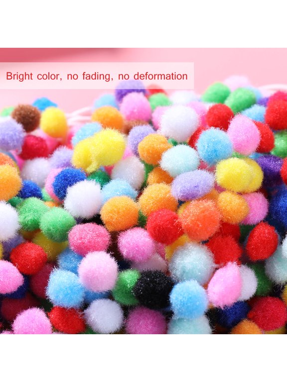 2000 Pieces Assorted Pom Poms for Crafts, Keychain, Car, Bag Accessories