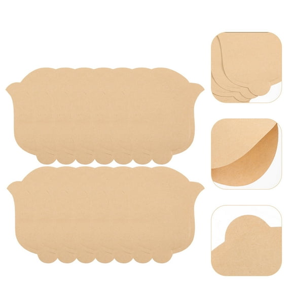 WRITWAA Utensil Sleeves Tableware Sleeves Light Brown Kraft Paper 200Pcs