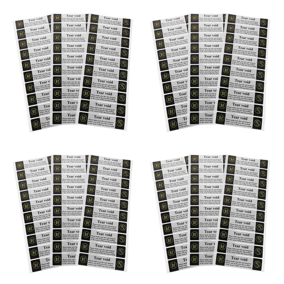 WRITWAA 200Pcs Reusable Package Security Seals with Tamper Proof Void Barcode Labels