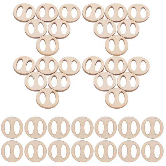 WRITWAA 200pcs Removable Wooden Pom Pom Buttons for DIY Hat Making, D