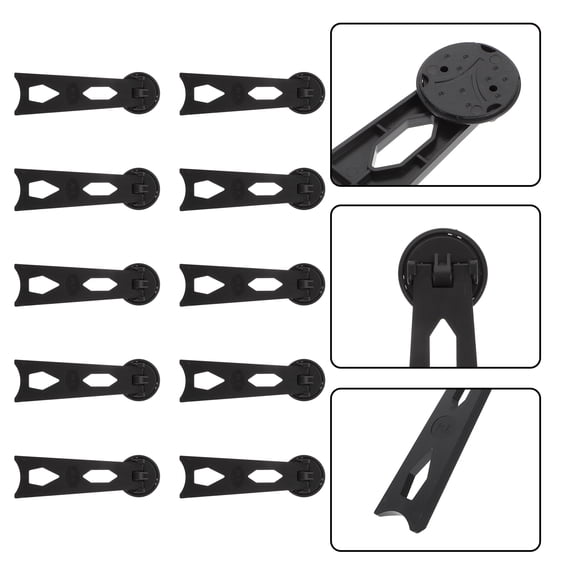 WRITWAA 20 Pcs Black Plastic Photo Frame Back Supports Desktop Photo Holders for Picture Frames