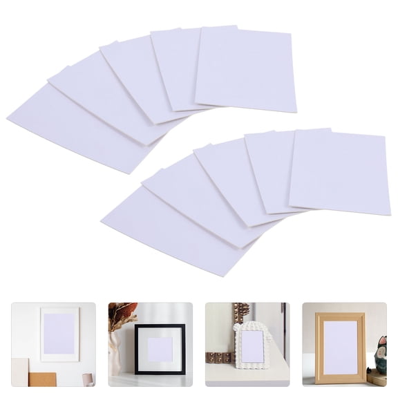WRITWAA 20Pcs White Pre-Cut Picture Board Mats for Photo Frames, Artwork, Memory Display, Scrapbooking and Craft Supplies