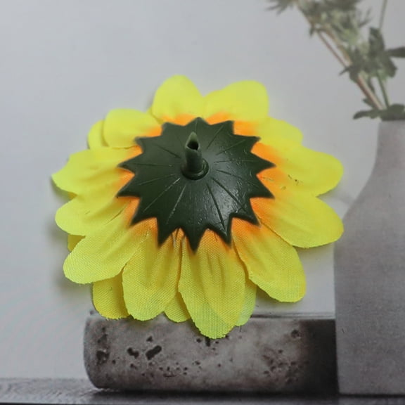 WRITWAA 20Pcs Decorative Sunflower Heads Assorted Color Lightweight Artificial Flowers for Home Decor
