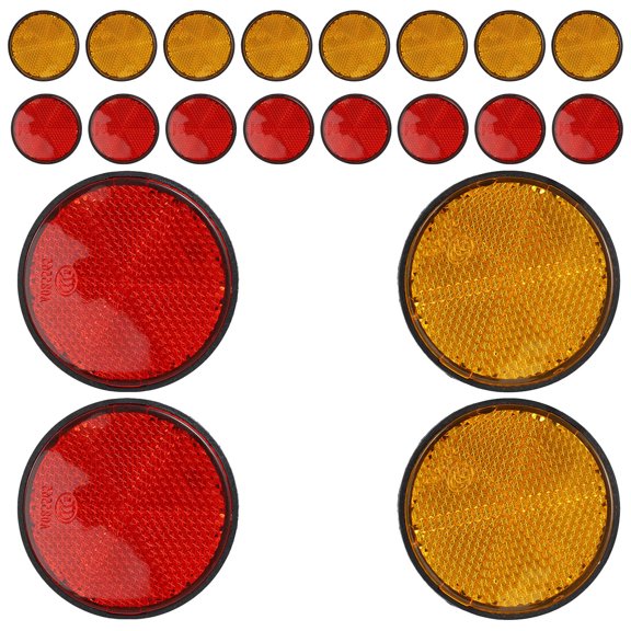WRITWAA 20 Pcs Bike Reflectors, Front and Rear Safety Reflective Stickers, - Installation for Cycling