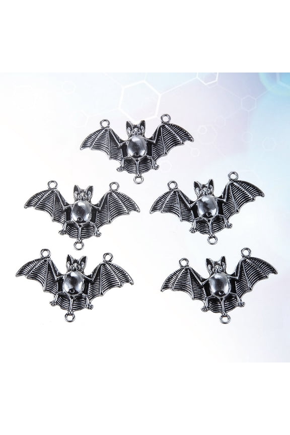 20Pcs Durable Silver Alloy Bat Pendant Perfect for Necklace Keychain and DIY Jewelry