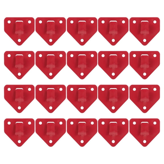WRITWAA 20Pcs Fire Extinguisher Holder Wall Mount Red Metal Hooks Universal Compatibility Easy Installation