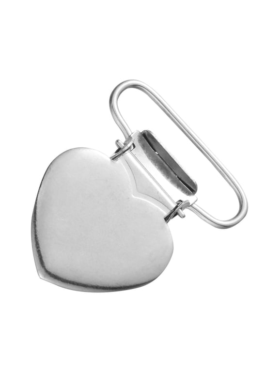 20Pcs Plated Silver Suspender Clips for Hat Mitten and Ribbon Craft Uses in Iron