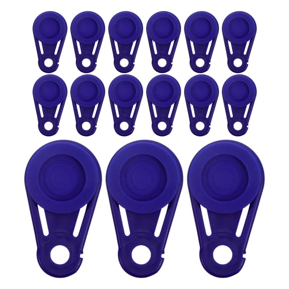 WRITWAA 20Pcs Durable Blue Tent Accessory Clips for Windproof Outdoor Canopy Fixing