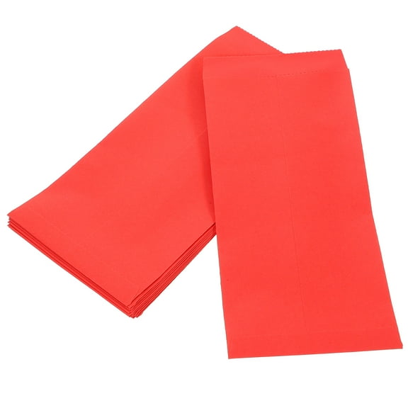 WRITWAA 20 Pcs Red Money Envelopes Self Adhesive Cash Organizer Pouches Multi-Use Budgeting Wallet