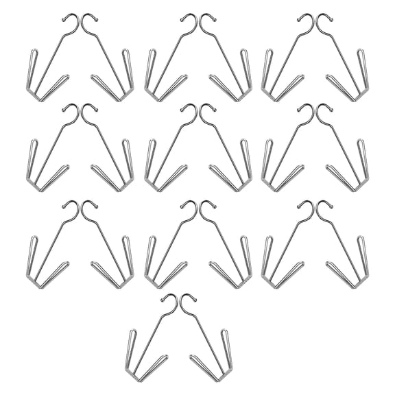 WRITWAA 20Pcs Stainless Steel Shoe Organizer Hanging Rack with Double Hooks for Shoes and Slippers