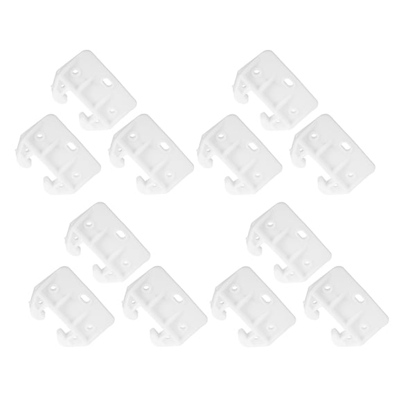 WRITWAA 20Pcs Drawer Slide Replacement Hooks White Plastic Drawer Guides for Dresser and Office